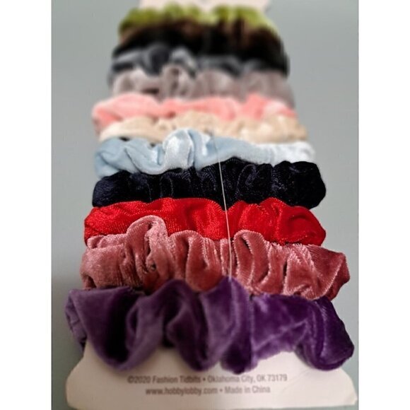 LOT of 2 (13pc) Textured Scrunchy Bright Colorful Scrunchies on Card - Picture 5 of 10